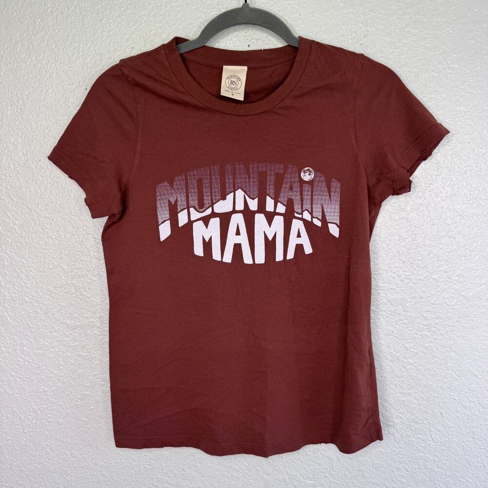 Ragabond Studio Free People Shirt Womens Small Mountain Mama Tee USA Classic